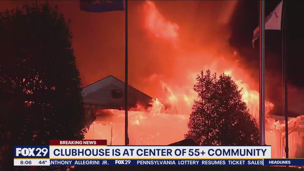Massive fire destroys clubhouse at senior living community in Montgomery County