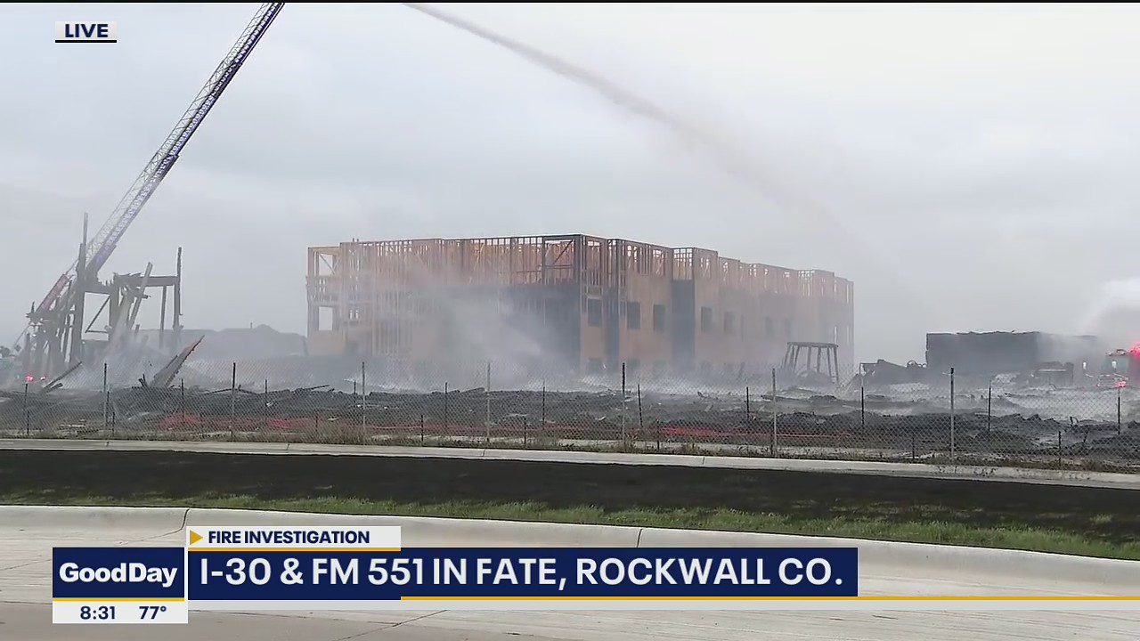 Fire destroys apartments under construction in Fate