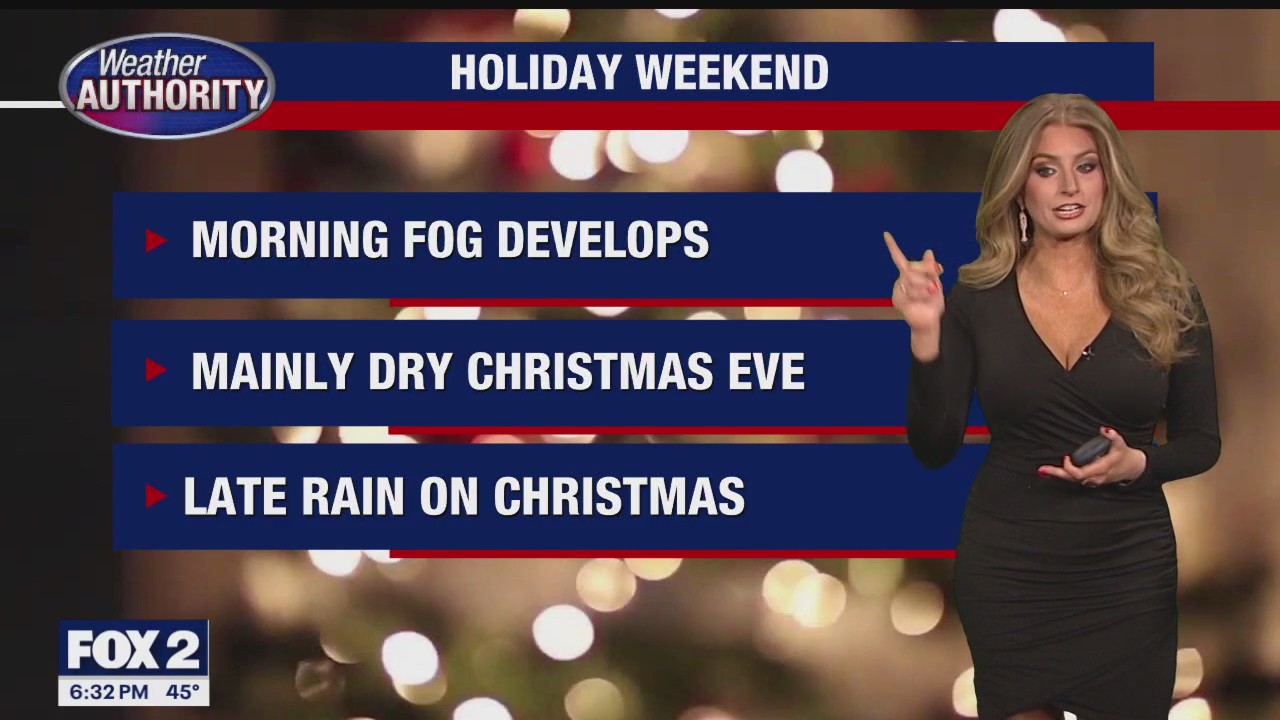 Mainly dry Christmas Eve