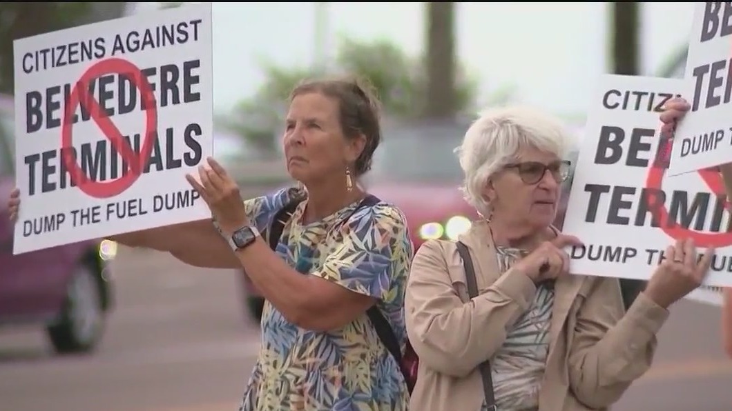 Residents protest proposed fuel tank farm