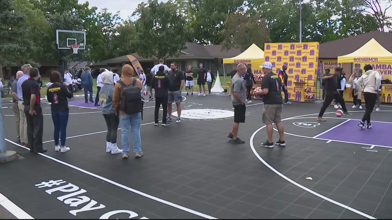 Detroit basketball court refurbished by Kobe Bryant foundation