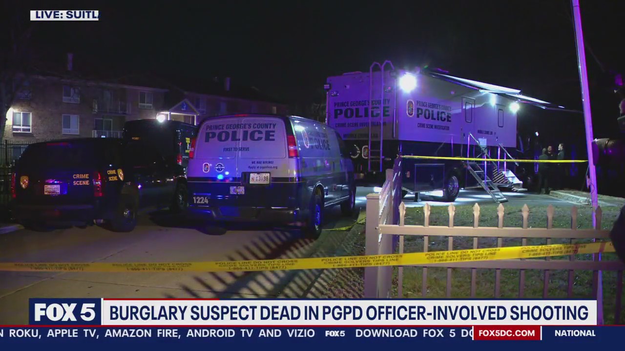 Burglary suspect shot, killed by police in Suitland