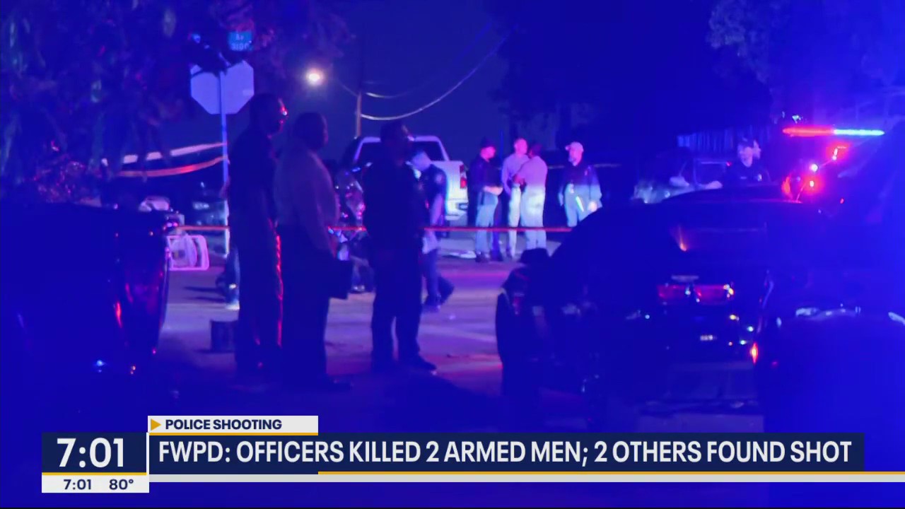 Fort Worth police kill 2 armed men, 2 others found shot