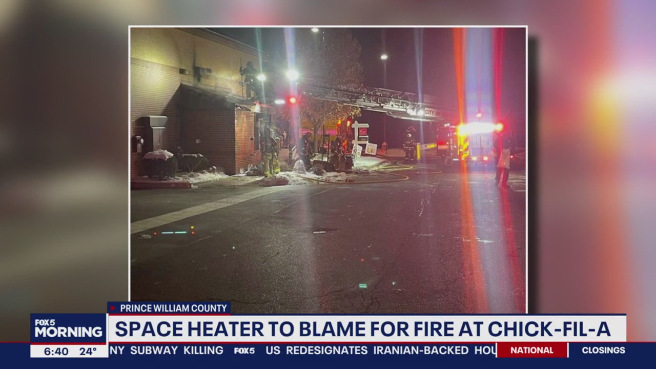 Virginia Chick-fil-A fire started by electric heater: Fire Marshal