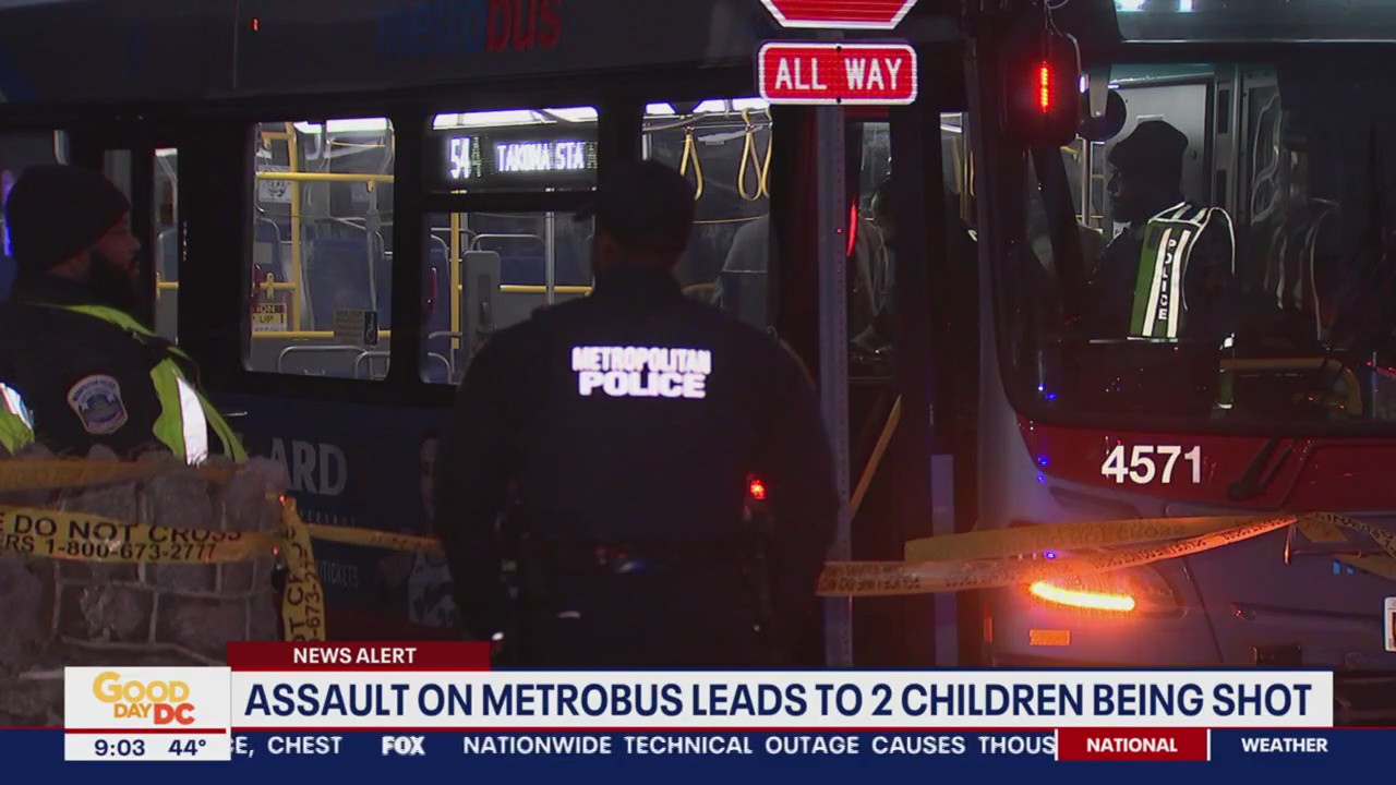Outrage after assault on DC Metrobus leads to 2 children shot