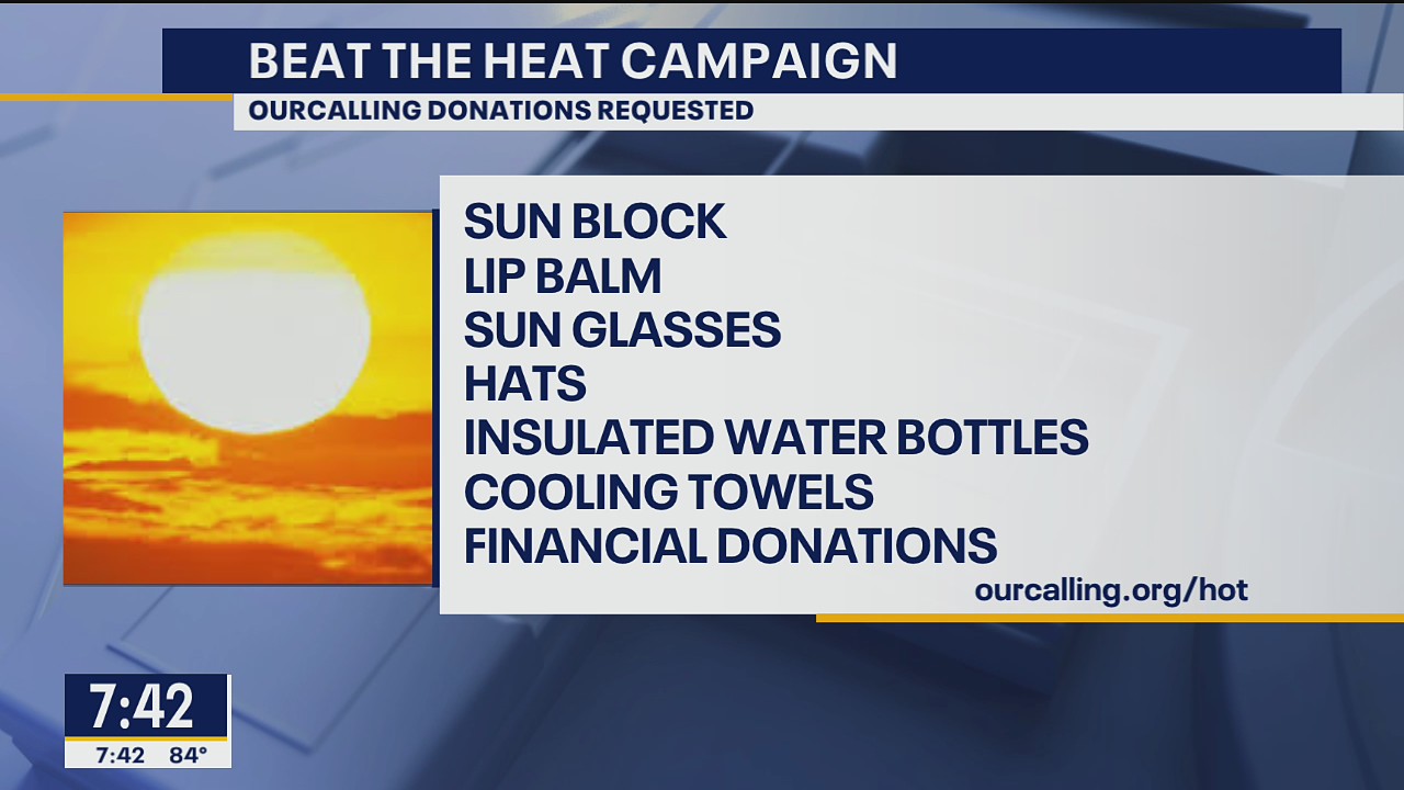 Shelter collecting donations to help homeless beat the heat