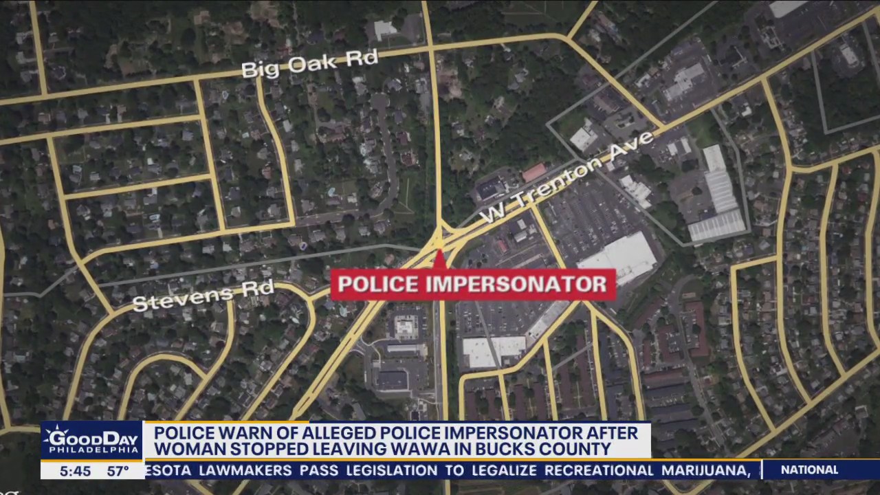 Police warn of alleged police impersonator after woman stopped leaving Wawa in Bucks County