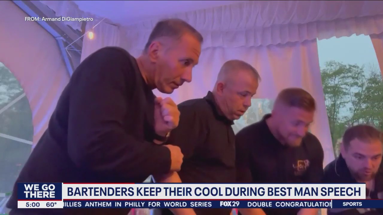 Wedding workers muzzle excitement as Phillies win pennant