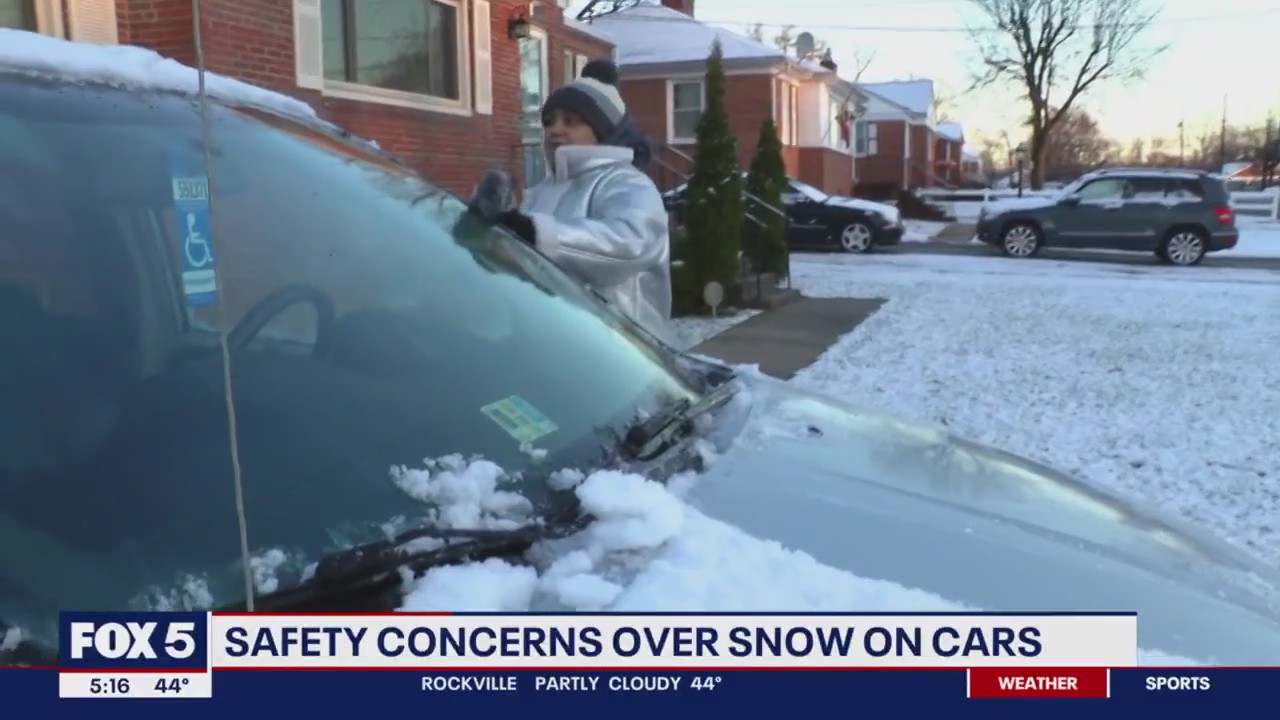 Leaving snow on your car, what are the laws in the DMV?