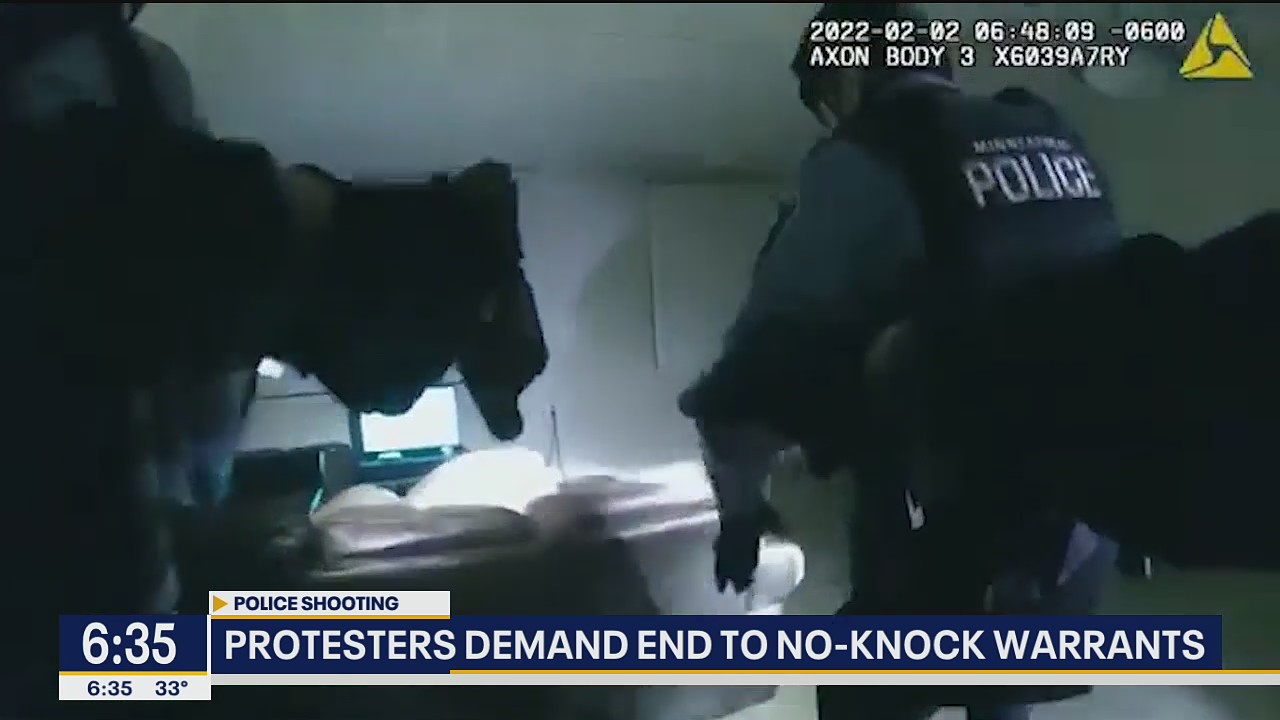 Protesters demand end to no-knock warrants after deadly shooting