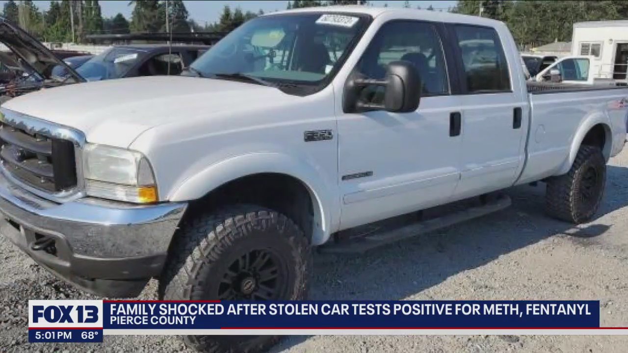 Family shocked after stolen car tests positive for meth, fentanyl