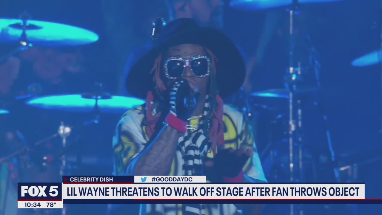 CELEBRITY DISH: Lil Wayne threatens to walk off stage