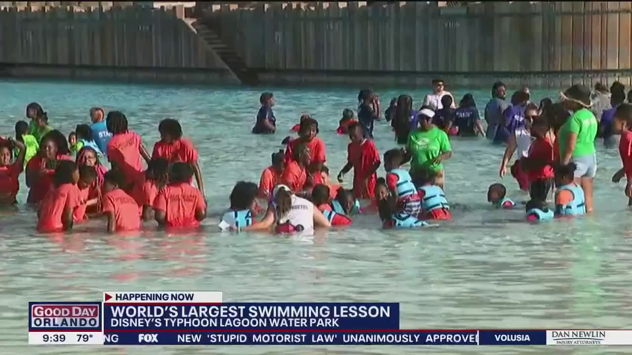 World's largest swimming lesson