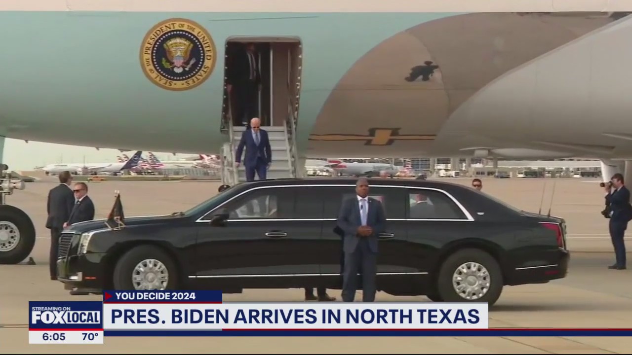 President Biden arrives in North Texas
