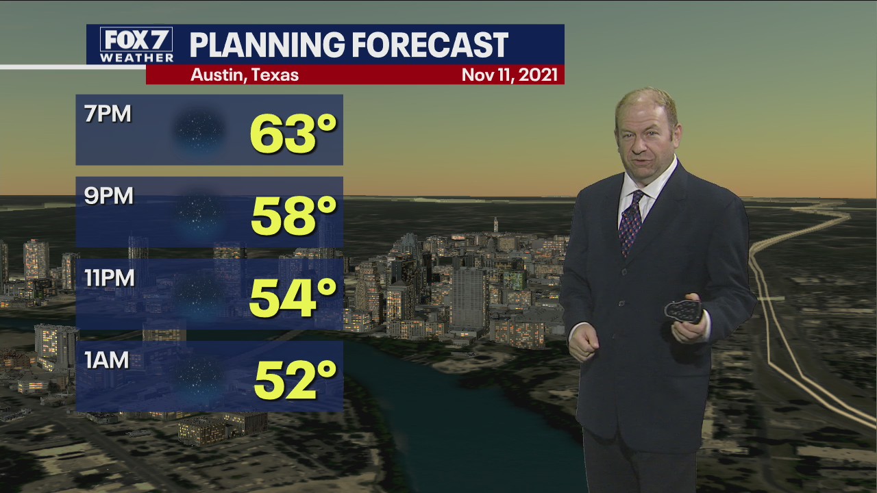 Evening weather forecast for November 11, 2021