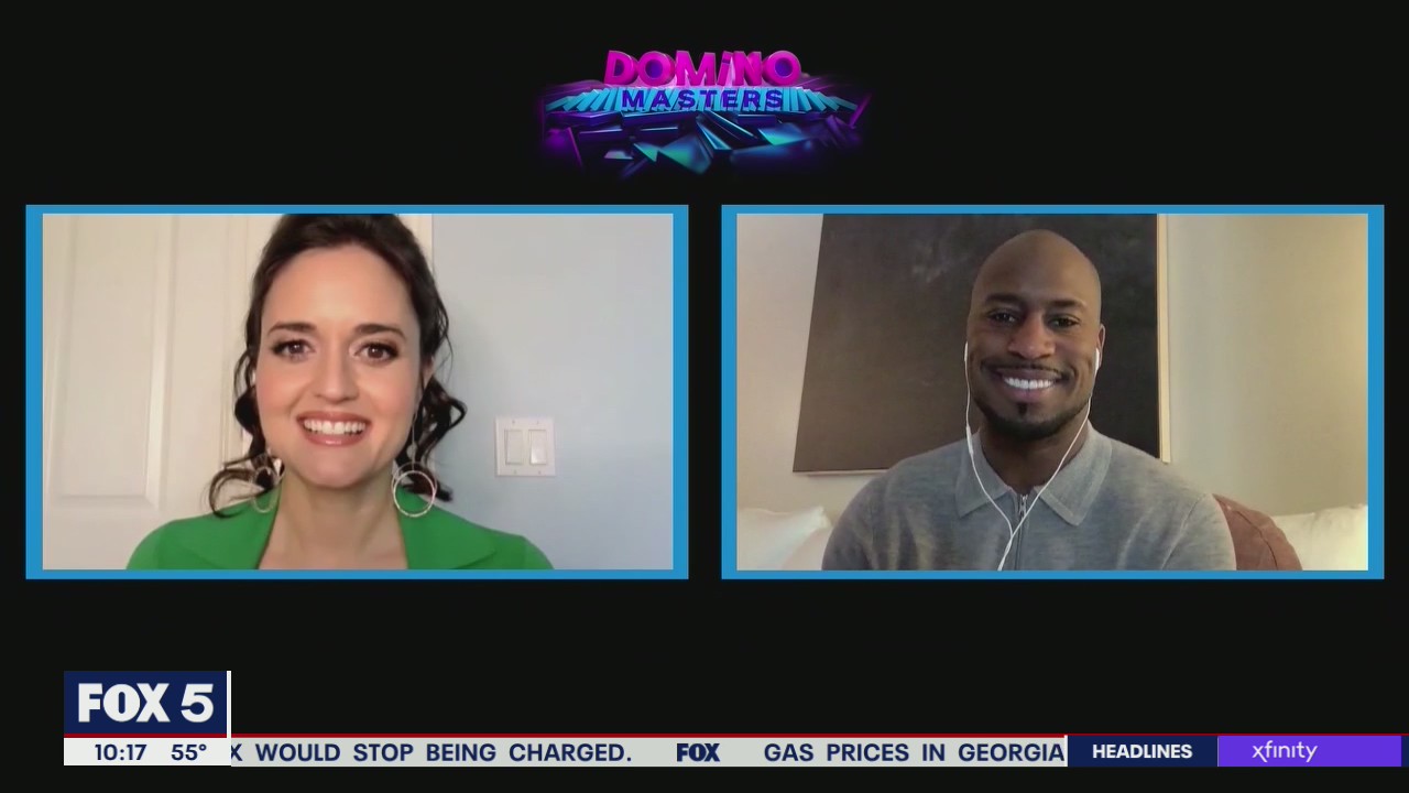 Judges Danica McKellar and Vernon Davis preview new series 'Domino Masters'