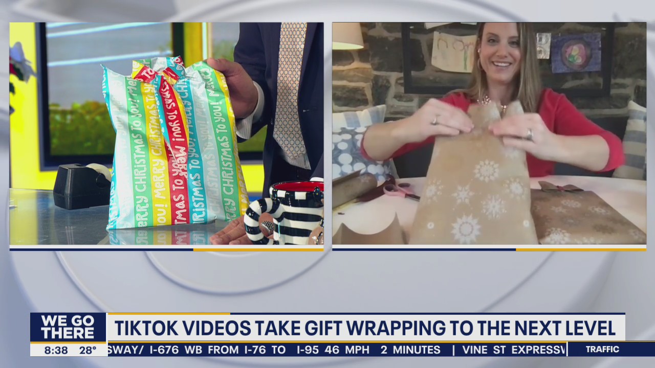 Thomas tries viral TikTok gift wrapping technique