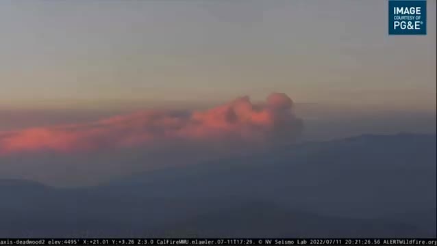 From 2022: Timelapse footage shows smoke billowing from wildfire in Yosemite