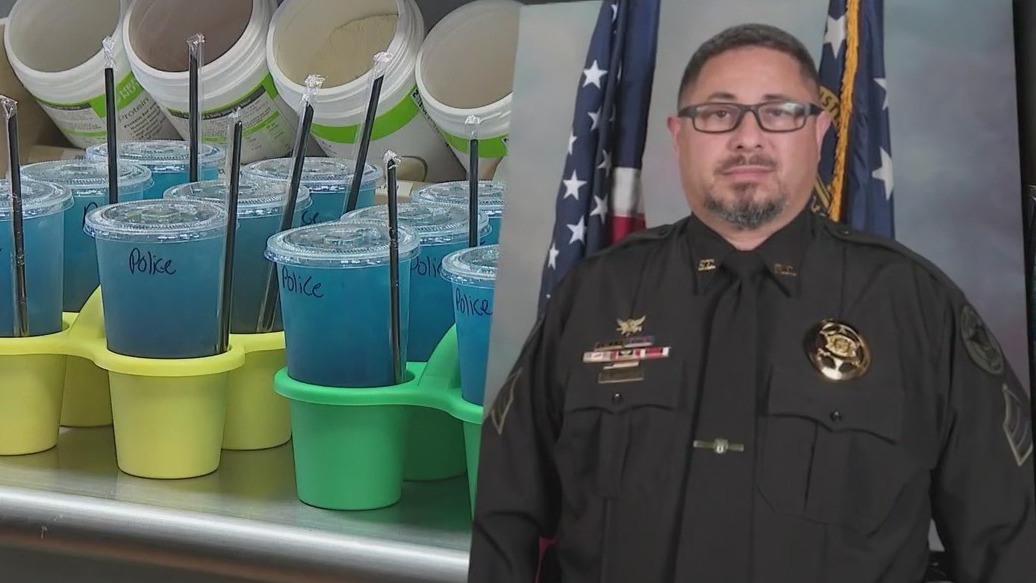Selling teas for Sgt. Marc McIntyre