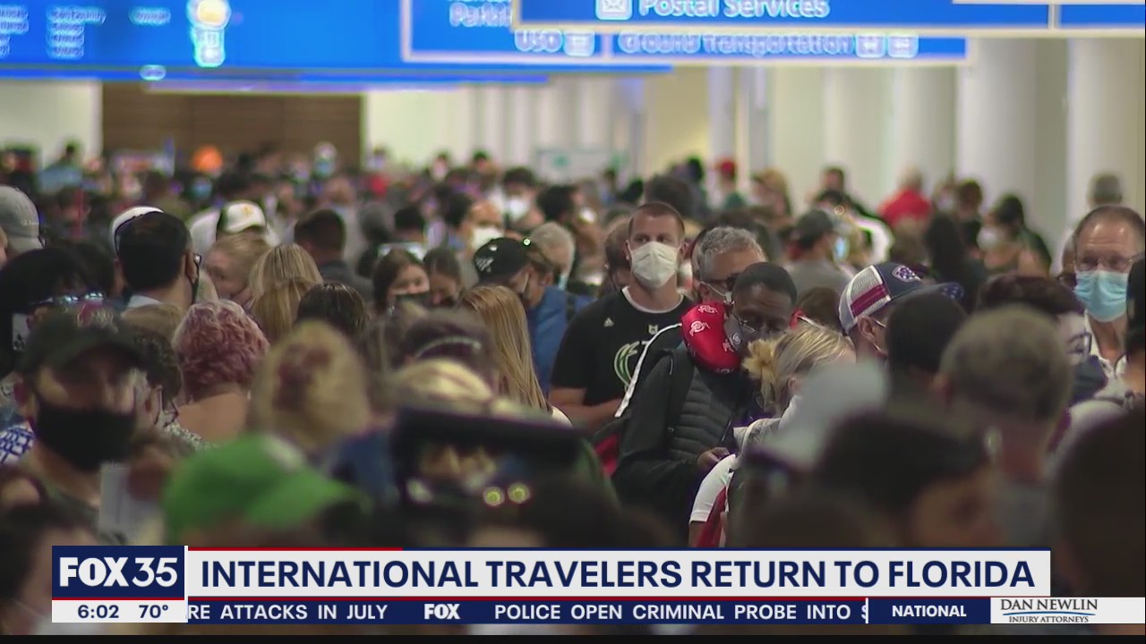 International travelers return to Florida
