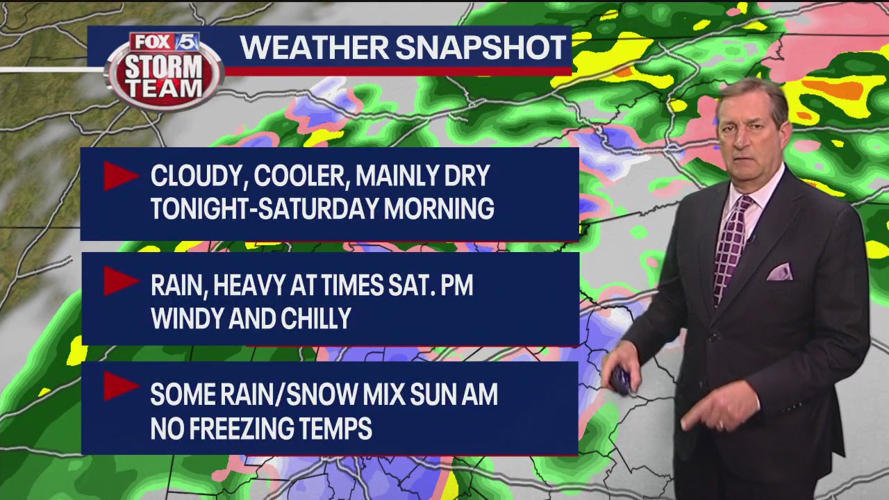 Timeline: A wet weekend with the possibility of snow/wintery mix