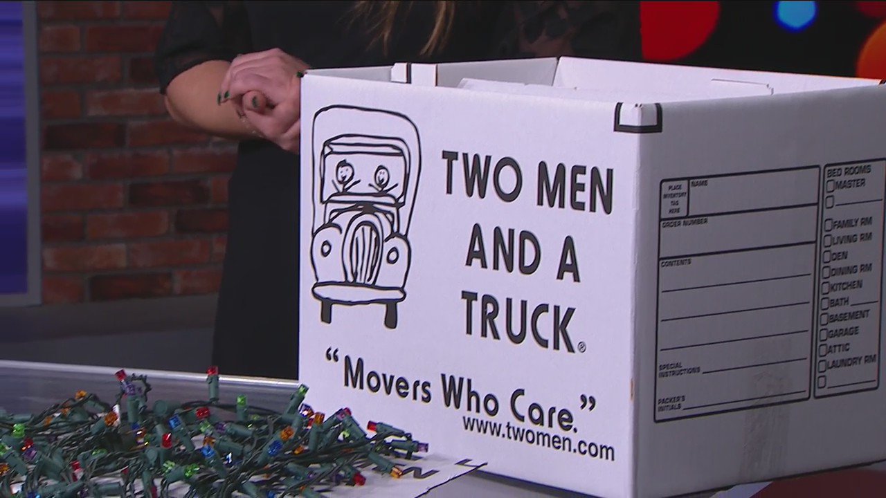 Packing up holiday decor with Two Men and a Truck