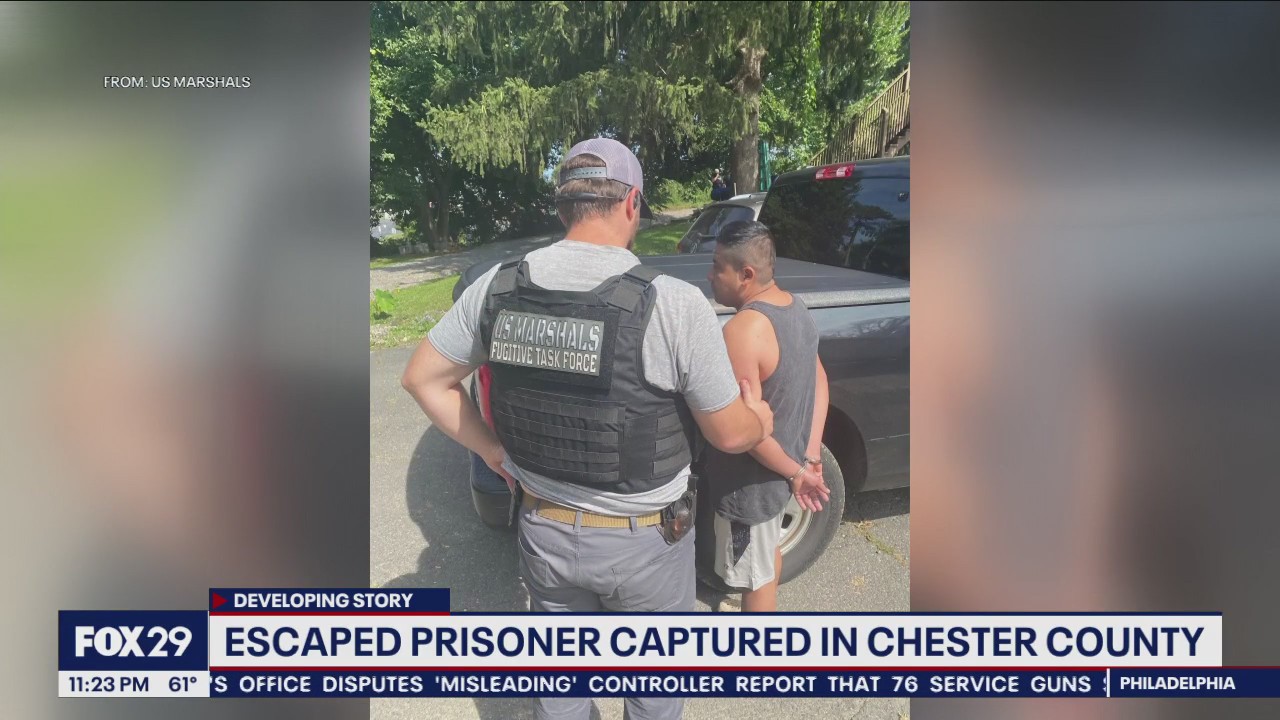 Escaped Missouri inmate recaptured in Chester County: U.S. Marshals