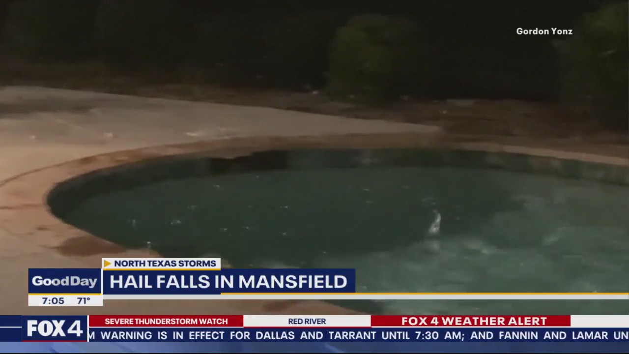 Large hail falls for second night in a row