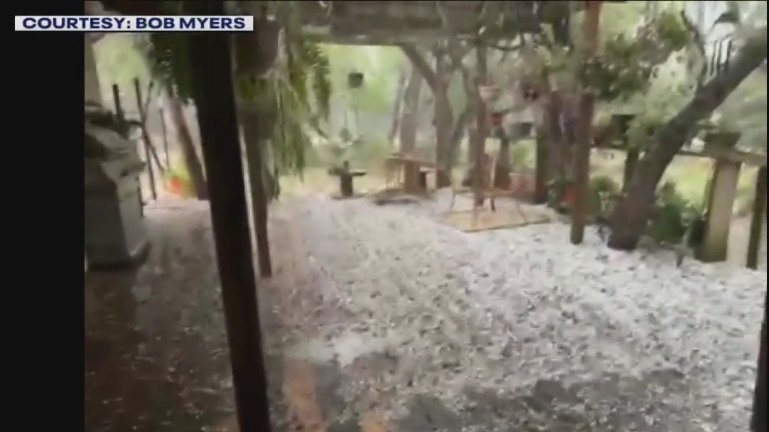 Central Texas sees lots of hail as storms moved east
