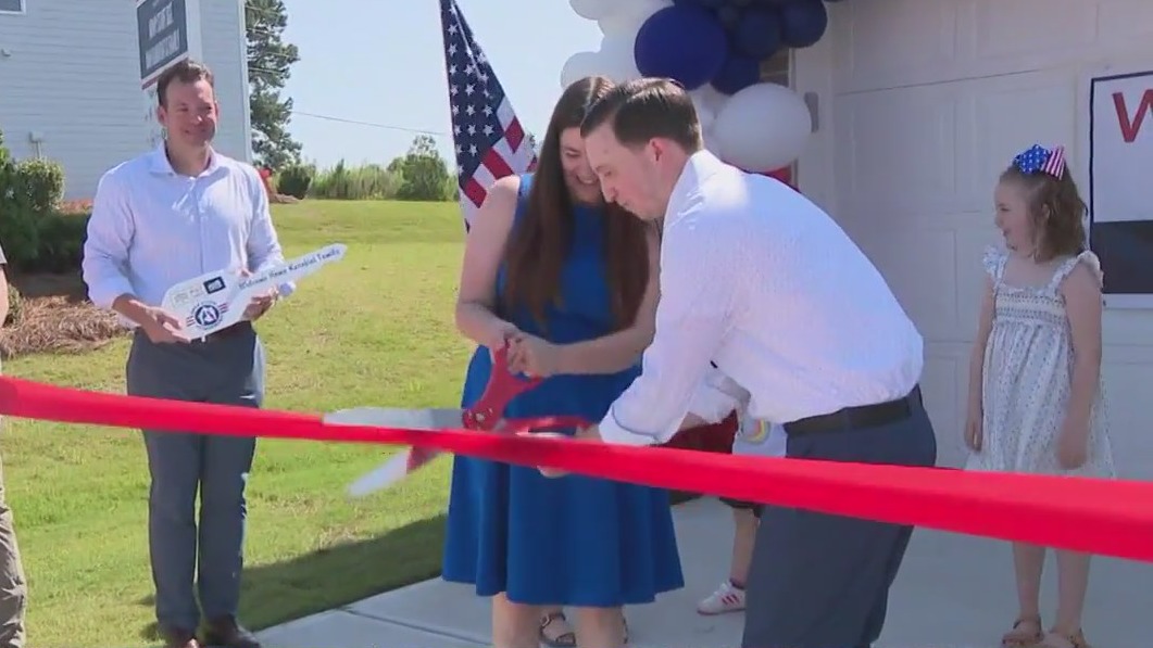 Military family gets mortgage-free home