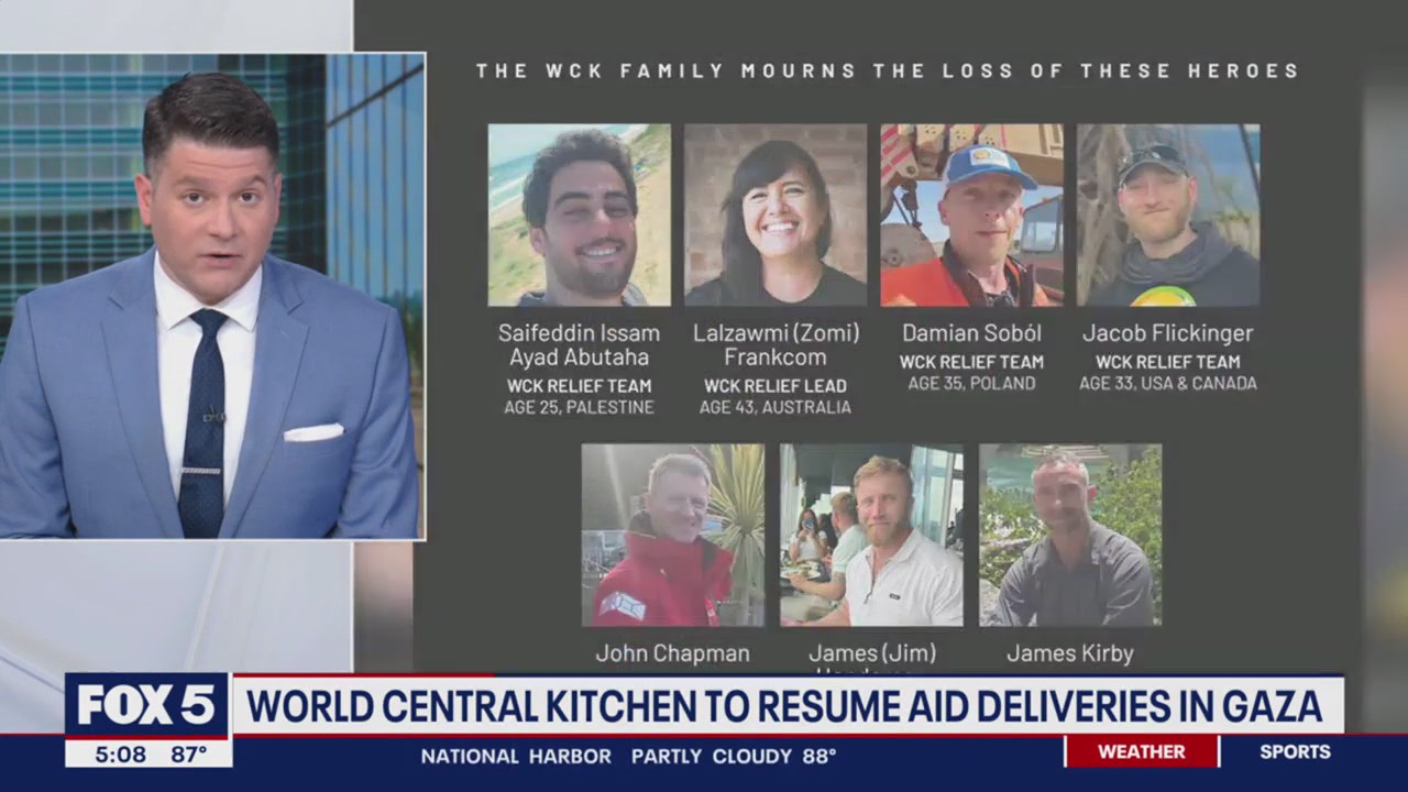 World Central Kitchen to resume aid deliveries in Gaza