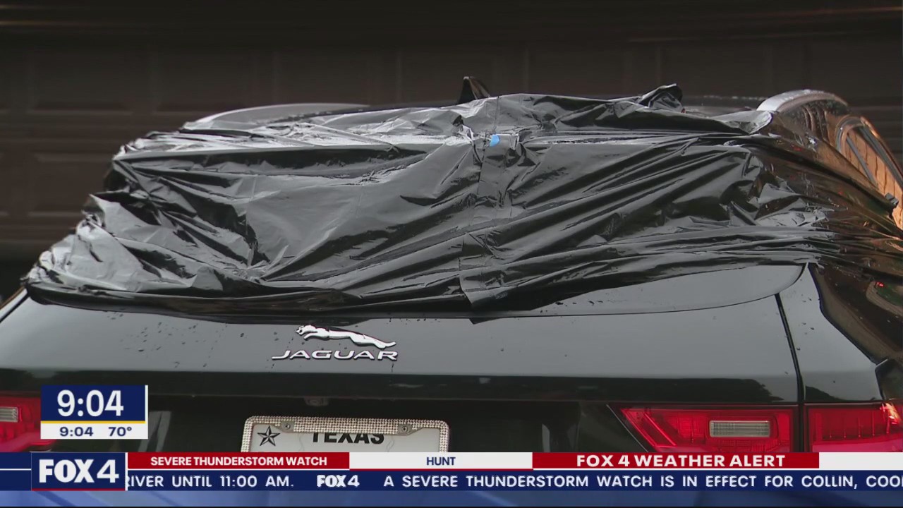 Second round of large hail damages homes and cars