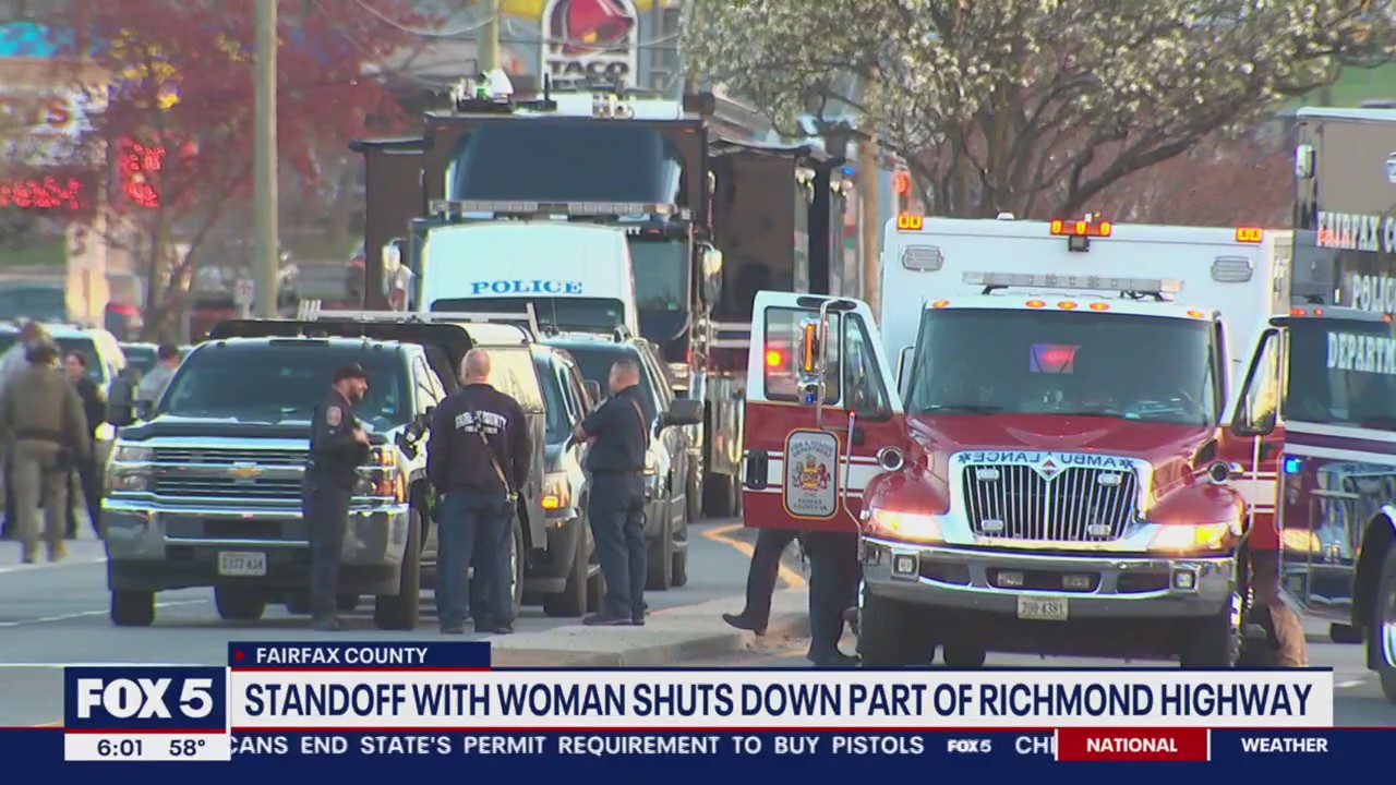 Hours long standoff with armed woman continues in Fairfax County