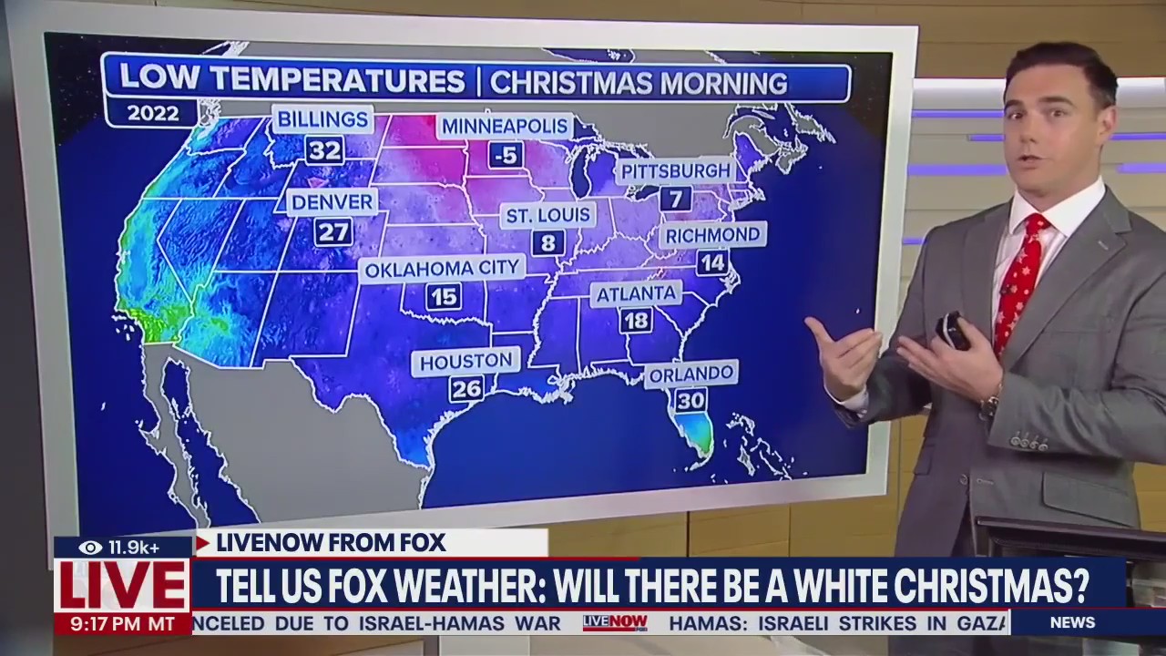 Forecasting Christmas Day weather across U.S.