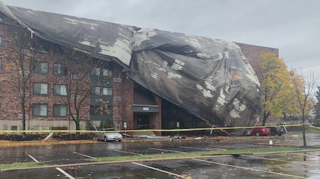 Chicago storm: Strong winds knock down trees, power lines, rip off a roof