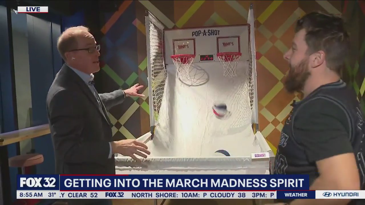 Bring your brackets to Kindling in Willis Tower for some food and pop-a-shot fun.