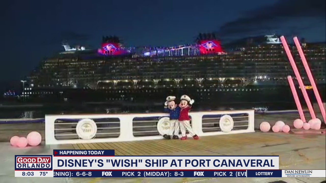 'Disney Wish' cruise ship arrives at Port Canaveral