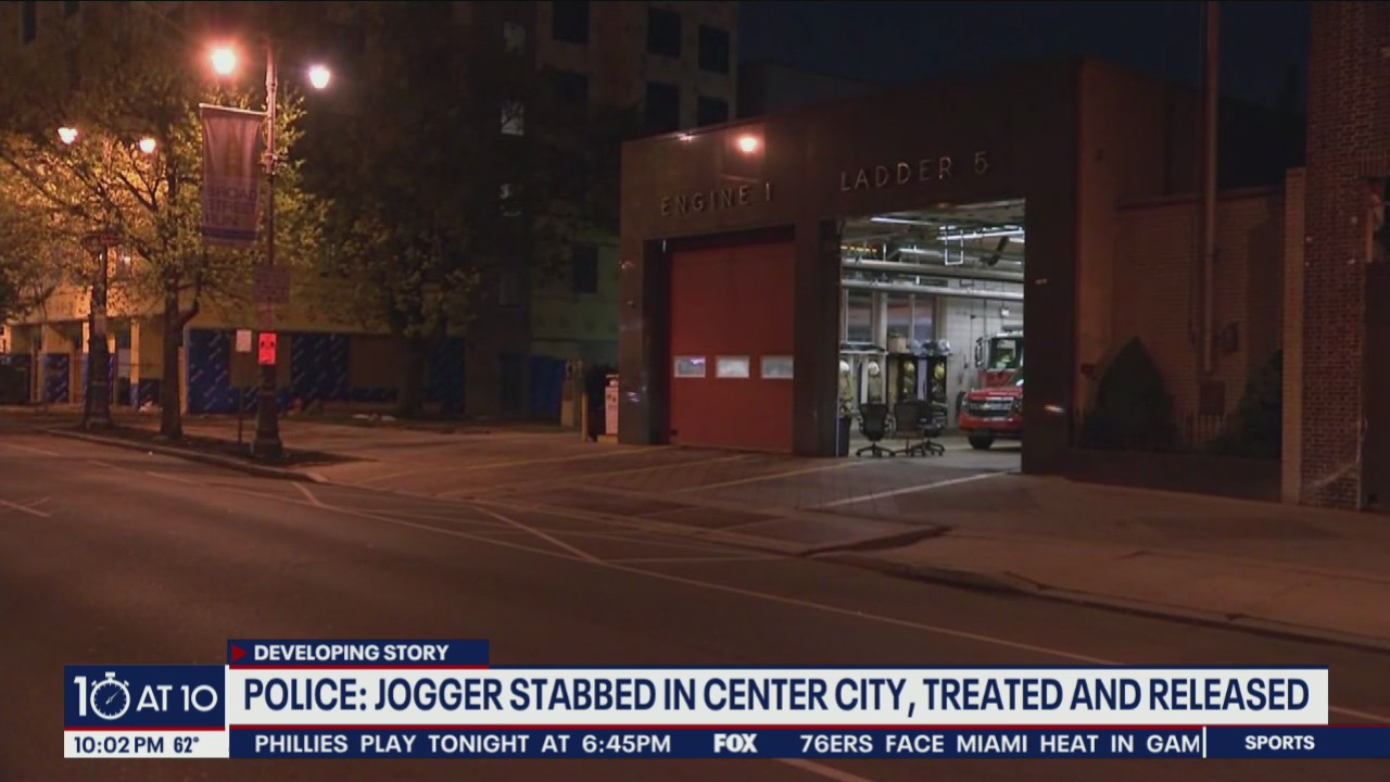 Woman stabbed while jogging in Center City, police say