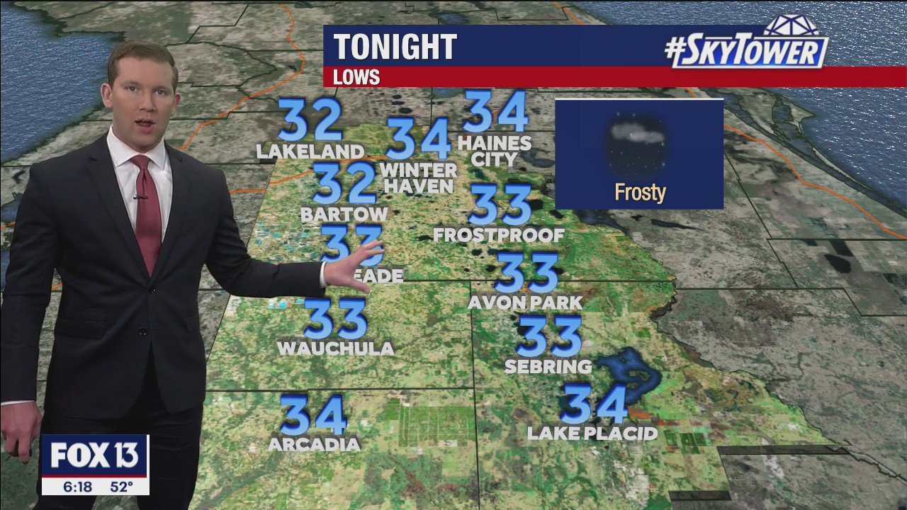 Sunday evening forecast