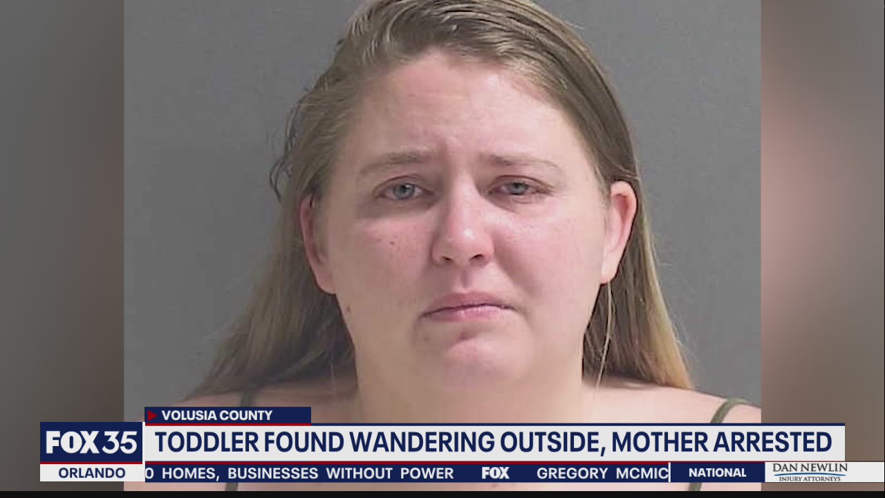 Toddler found wandering outside, mother arrested