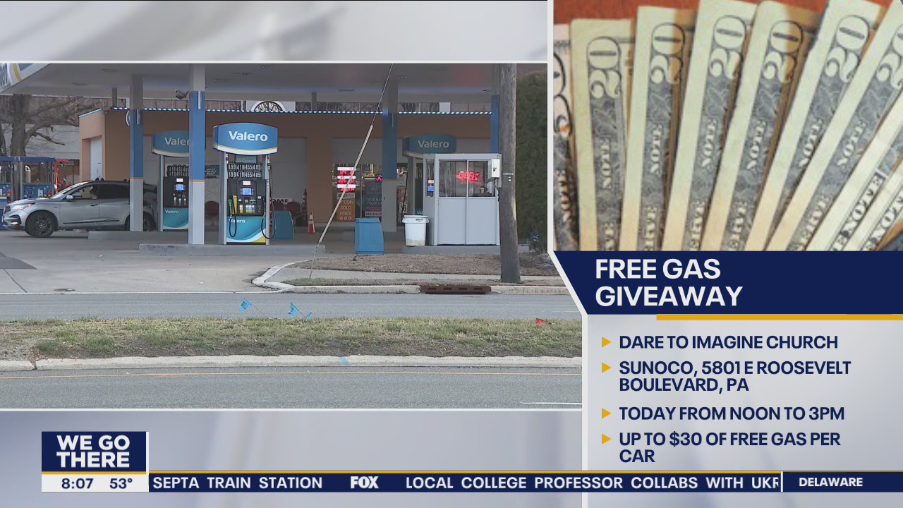 Philadelphia church hosting free gas giveaway Wednesday afternoon