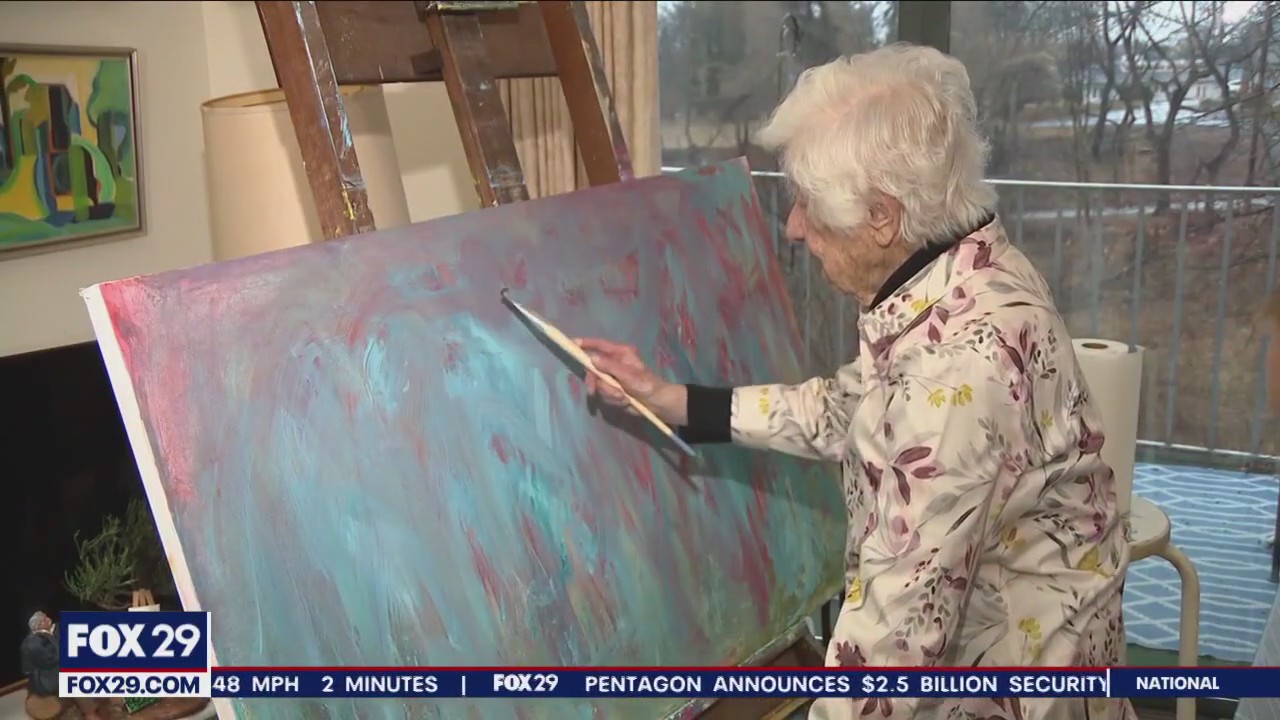 A Philadelphia woman continues her lifelong passion as a painter at age 102