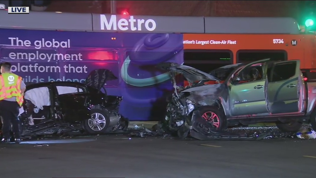 Multiple injured after Metro bus and vehicle collides near South LA
