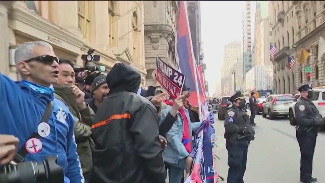 NYPD prepares for protesters ahead of Trump arraignment