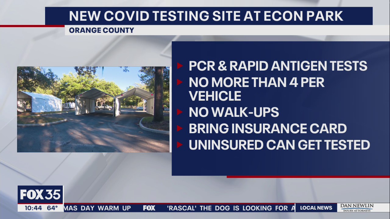 New COVID testing site at Econ Park opens Monday