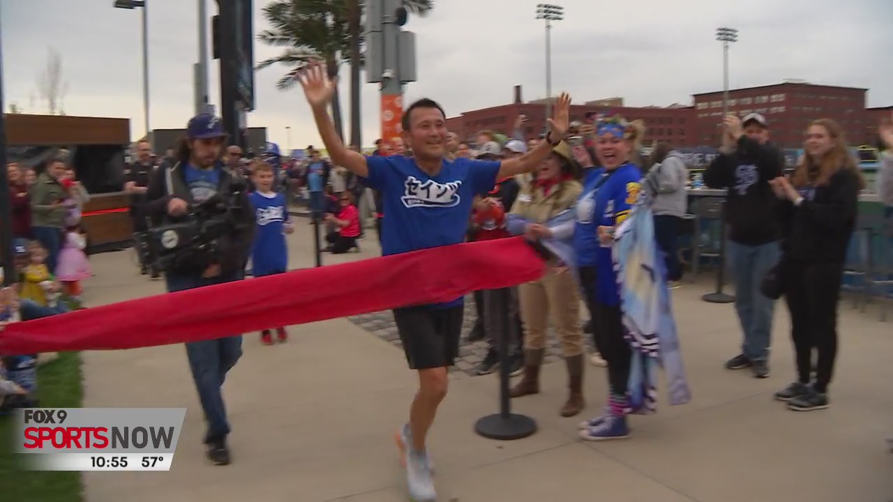 ‘Ushertainer’ Seigo Masubuchi runs marathon at CHS Field during St. Paul Saints game