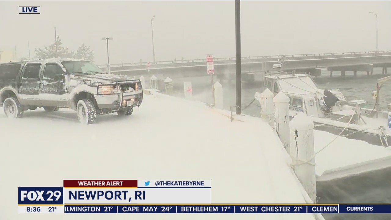 Nor'easter also slamming Rhode Island, northeastern U.S.