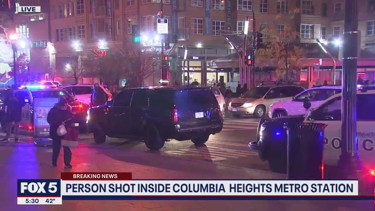 1 shot inside Columbia Heights Metro station