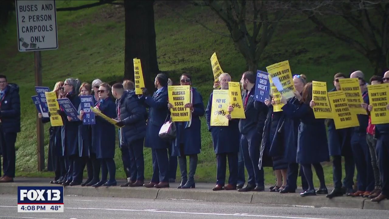 Alaska Airlines flight attendants vote to authorize strike
