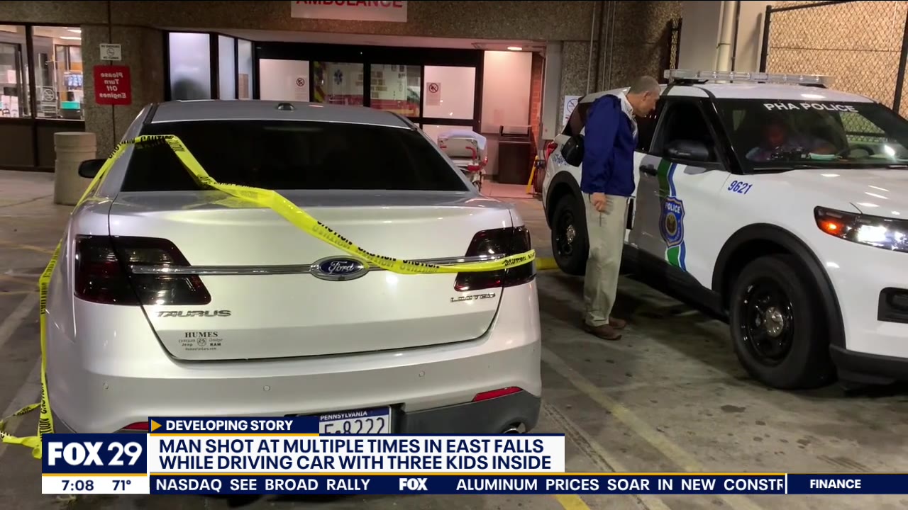 Man injured when shooter opens fire on car with three kids inside